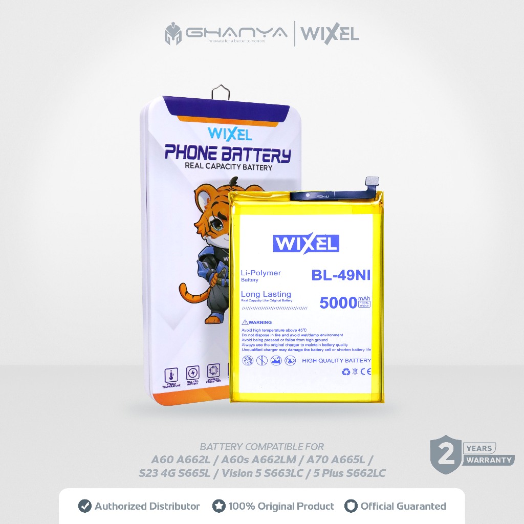 WIXEL Baterai BL-49NI BL49NI Itel S23 / A60 / A60S / A70 Batre Batrai Battery Double Power Dual HP H