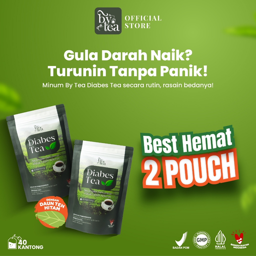 

By Tea Premium Tea Teh Hitam Herbal Alami Obat Diabetes Stabilkan Gula Darah BPOM