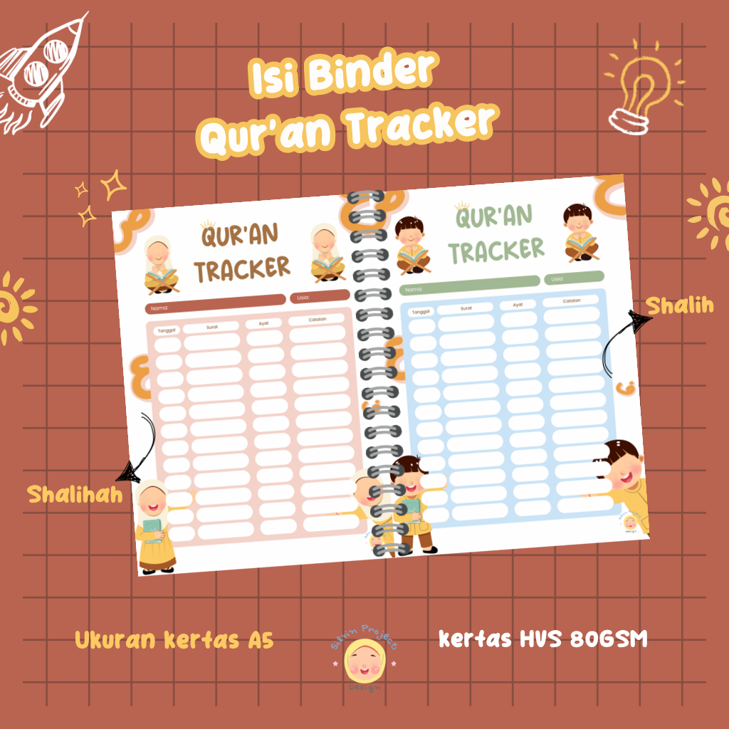 

Isi Binder Qur'an Tracker Anak | Faceless