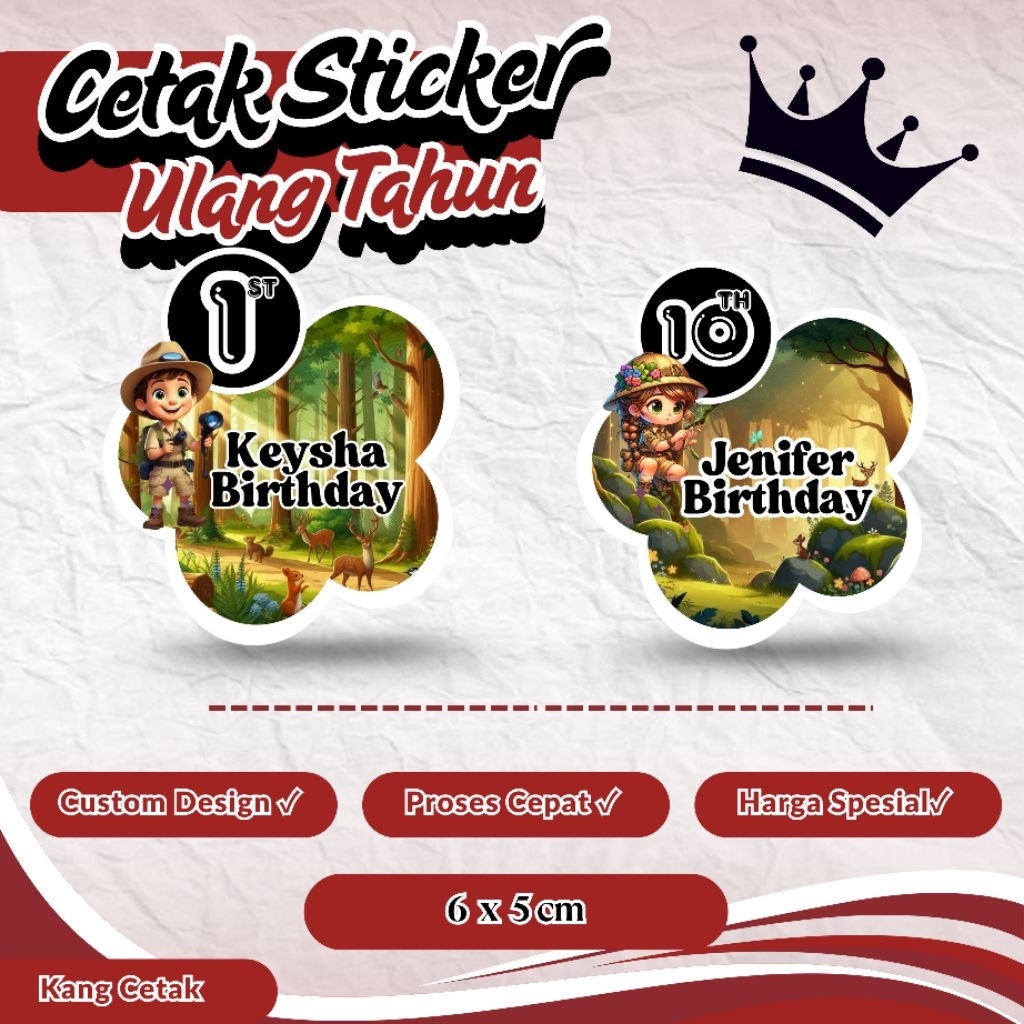 

Sticker Ulang Tahun Anak Petualang/Sticker Ulang Tahun Lucu/Sticker Ulang Tahun Kemasan