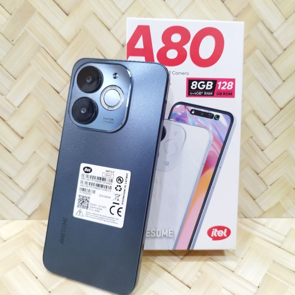 ITEL A80 4/128GB HANDPHONE SECOND FULLSET BATANGAN ORIGINAL BERGARANSI