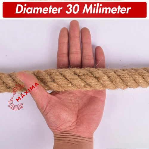 

TALI RAMI BESAR/ TAMBANG GONI 30mm【HARGA PER METER】Tali goni Natural / tarik tambang / tali garukan kuncing / tali rami / hemp rope / Tali Manila / Tali Dadung