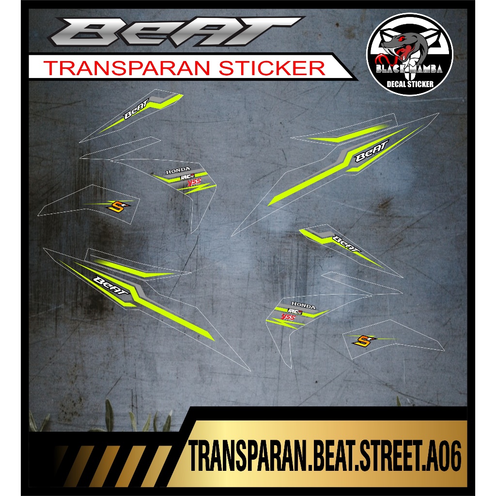 TRANSPARAN STRIPING BEAT STREET LIST VARIASI TRANSPARAN BEAT STREET A06