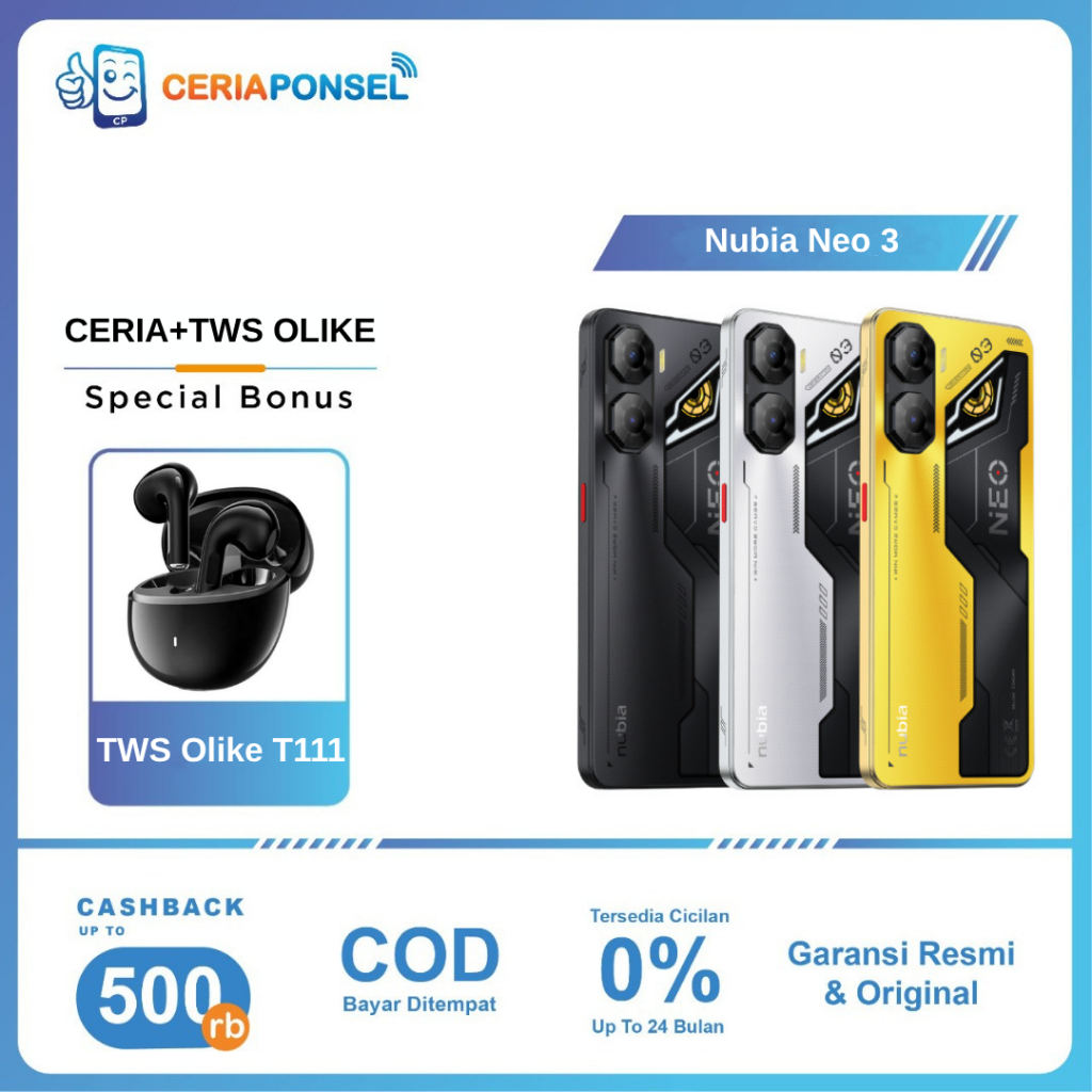 ZTE Nubia Neo 2 & ZTE Nubia Neo 3 5G 8/256GB NFC Unisoc T820 | Garansi Resmi ZTE Indonesia 1 Tahun