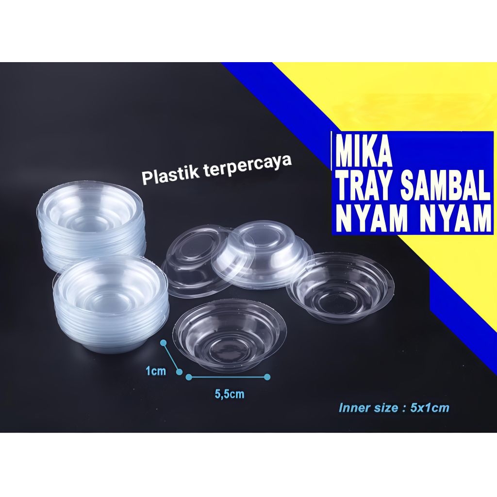 Mika Saos Sambal Kecil Tray Sambal Saos Kecap Kecil Isi 200pcs / Mika Cup Ro...