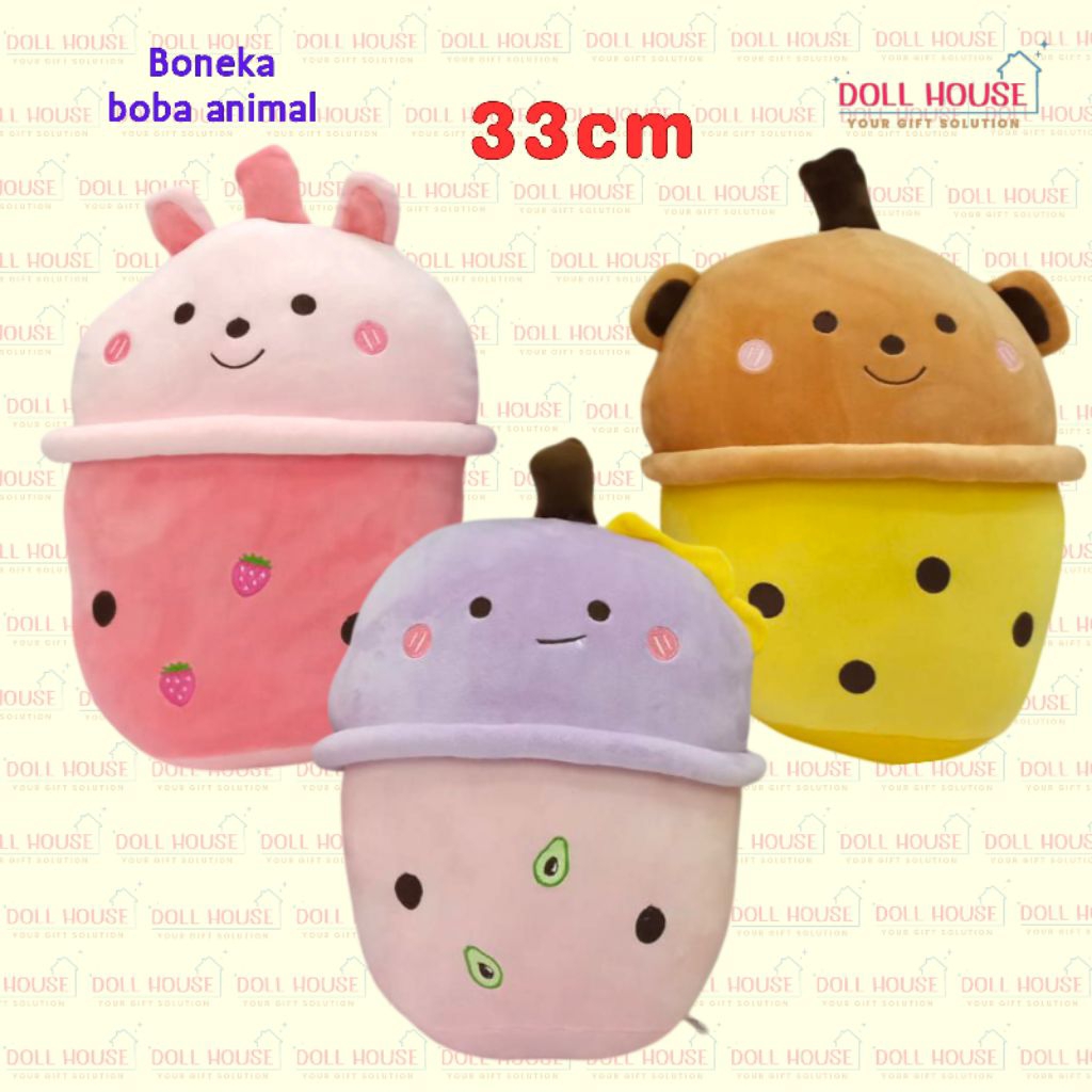 Boneka Boba Soft Animal / Boneka Boba Hewan / Boneka Animal Boba / Boneka Hewan Lucu / Boneka Bear S