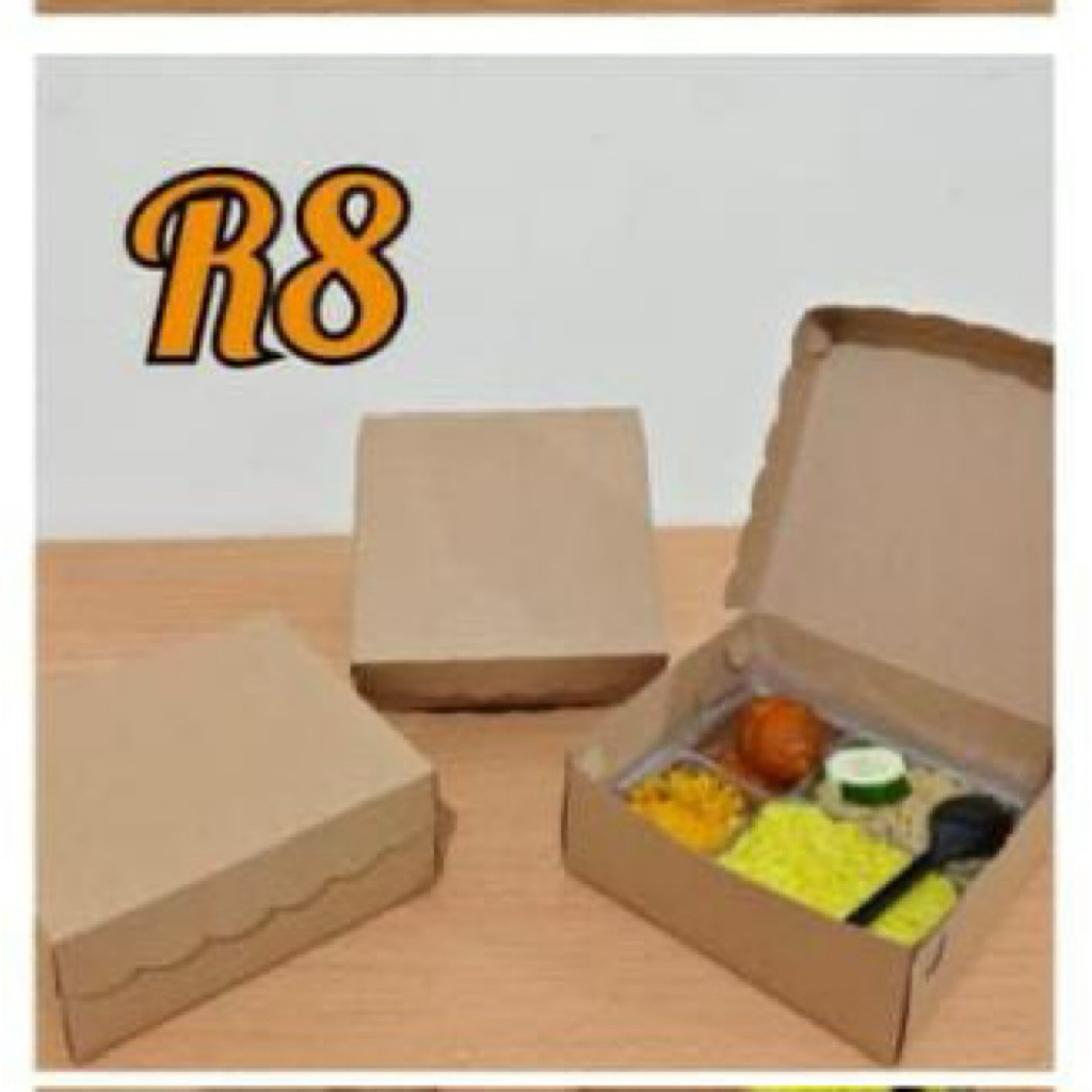 

KOTAK R8 renda kraft / coklat isi 100 KOTAK(18x18x7