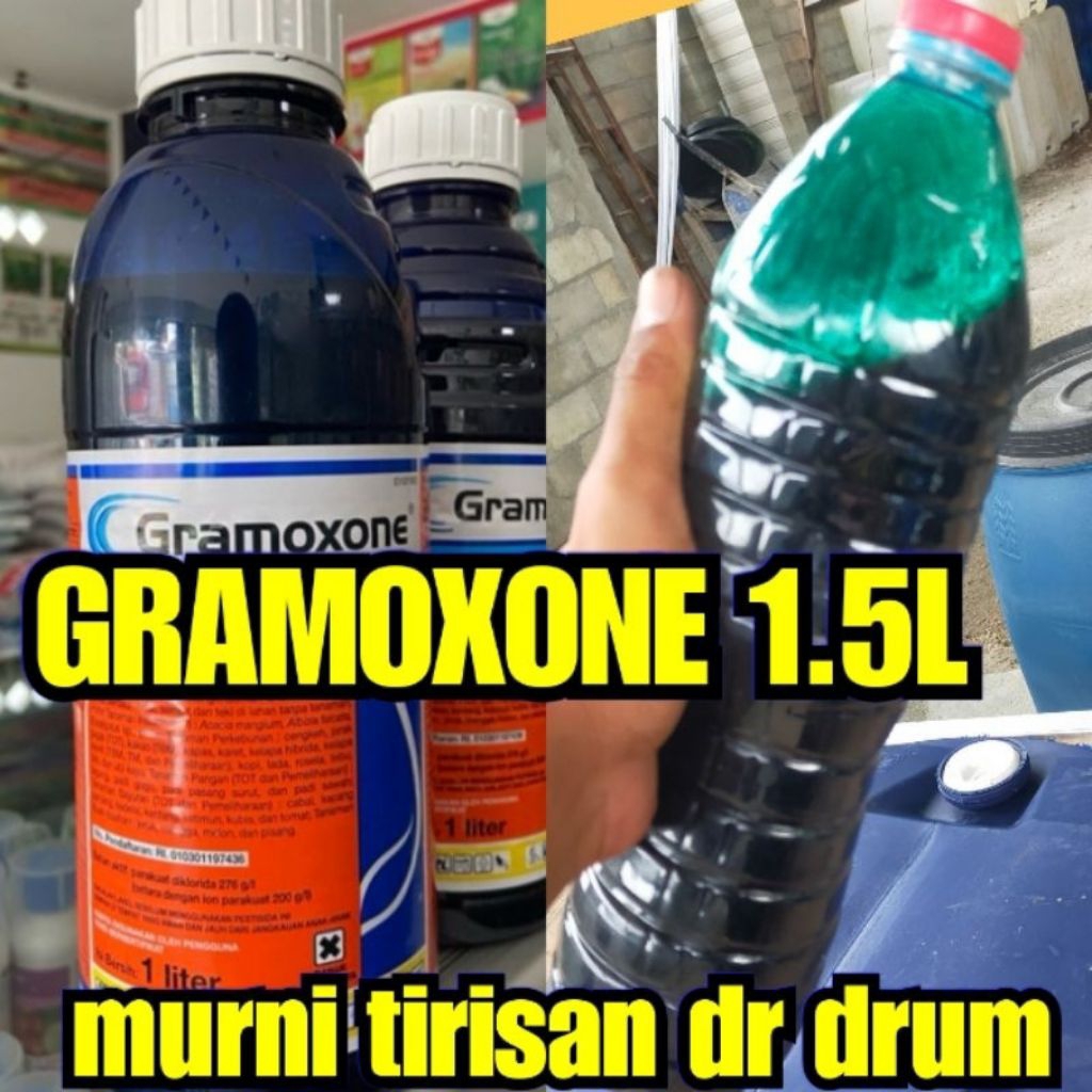 OBAT RUMPUT GRAMOXONE (gramason)  KEMASAN 1,5Liter DIJAMIN AMPUH