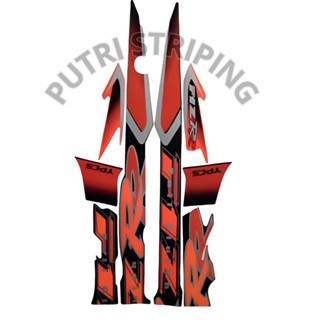 Stiker Striping Yamaha F1ZR F1 Zr 2002 Full Clutch Orange Hitam List Body Motor Standar F1ZR 2002