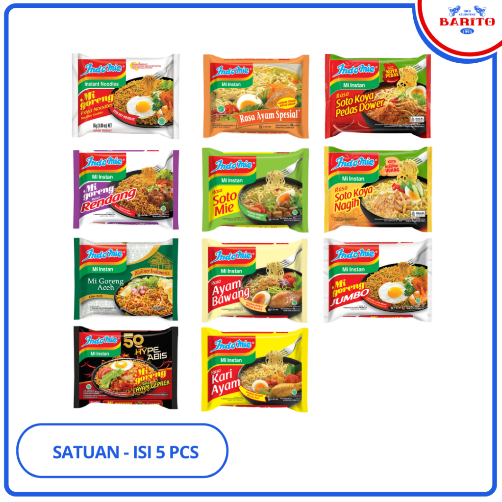 

[5PCS] Indomie Goreng & Kuah (All Varian)