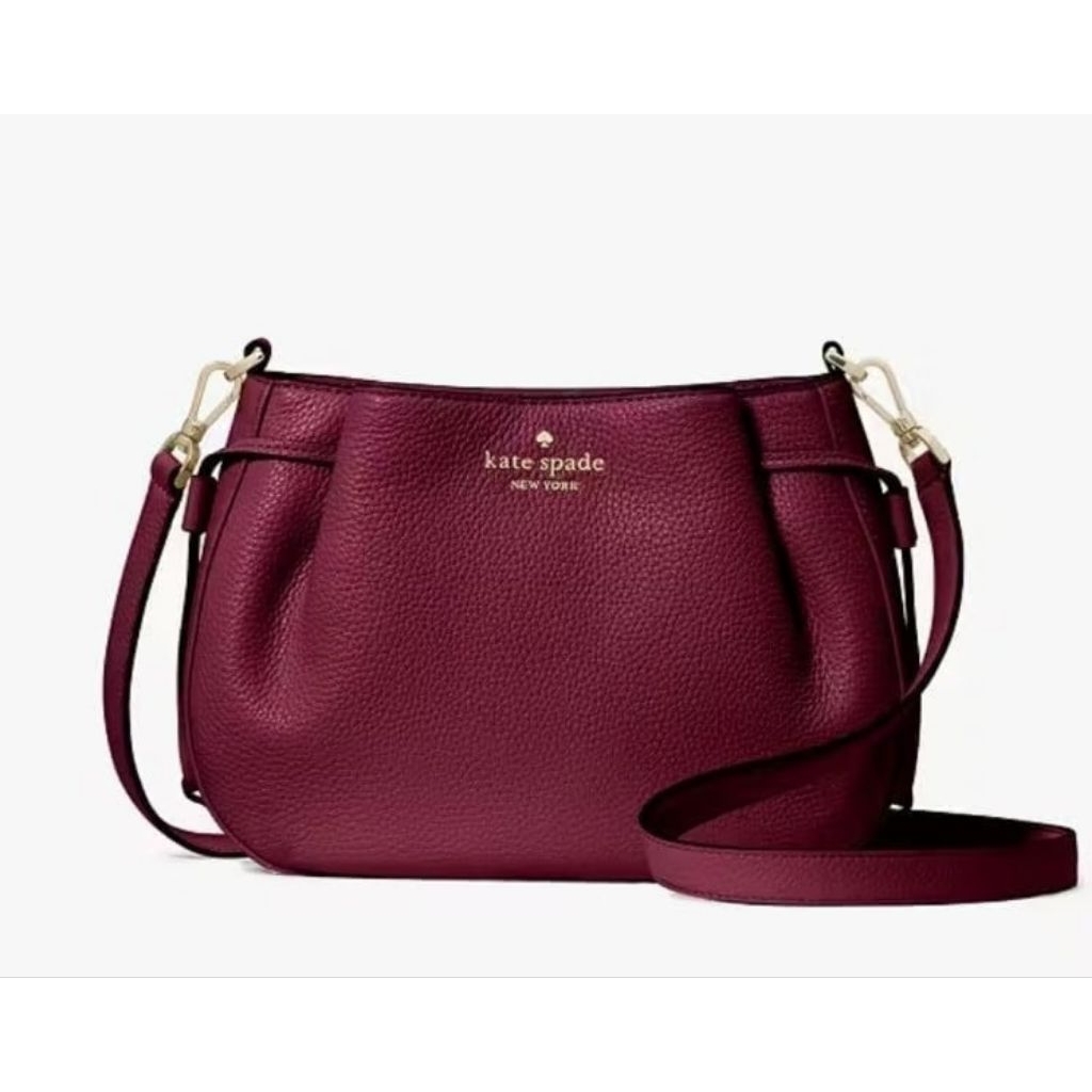 ks Dumpling Crossbody Bag leather maroon Blackberry