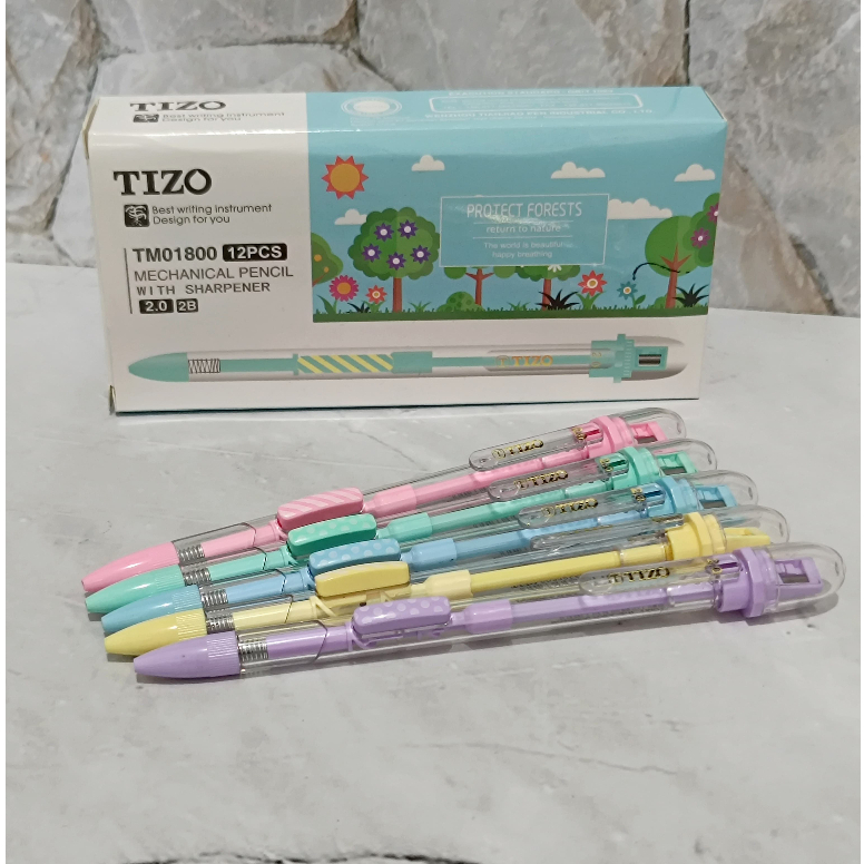 

SELUSIN ( 12 BIJI ) Pensil Mekanik Tizo 2.0 mm Mekanik Pensil Tizo 2.0mm