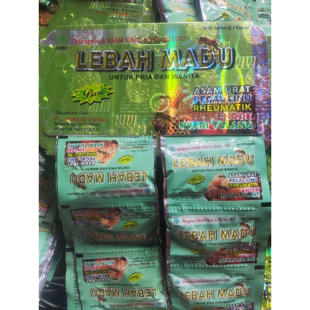 Jamu Kapsul Asam Urat Pegal Linu Lebah Madu Original