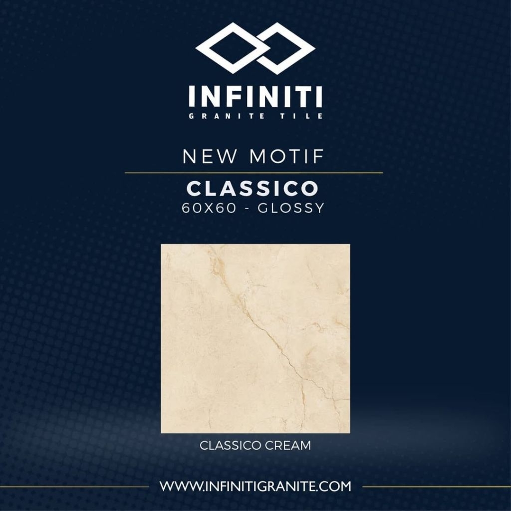 GRANITE LANTAI 60X60 CLASSICO CREAM | GLOSSY | INFINITI