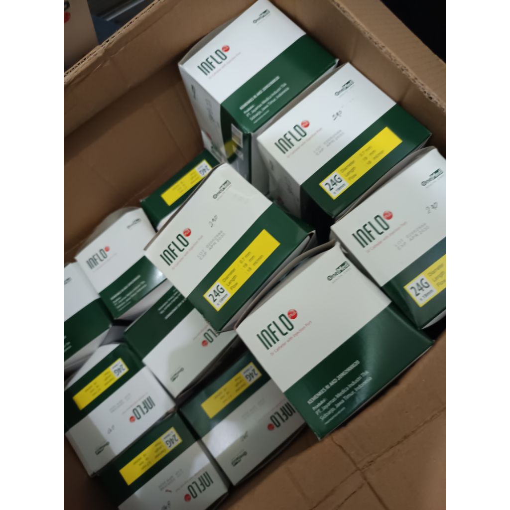 INFLO ONEMED/IV CHATETER  NO 18G, 20G 22G 24G 26G BOX ISI 50 PCS