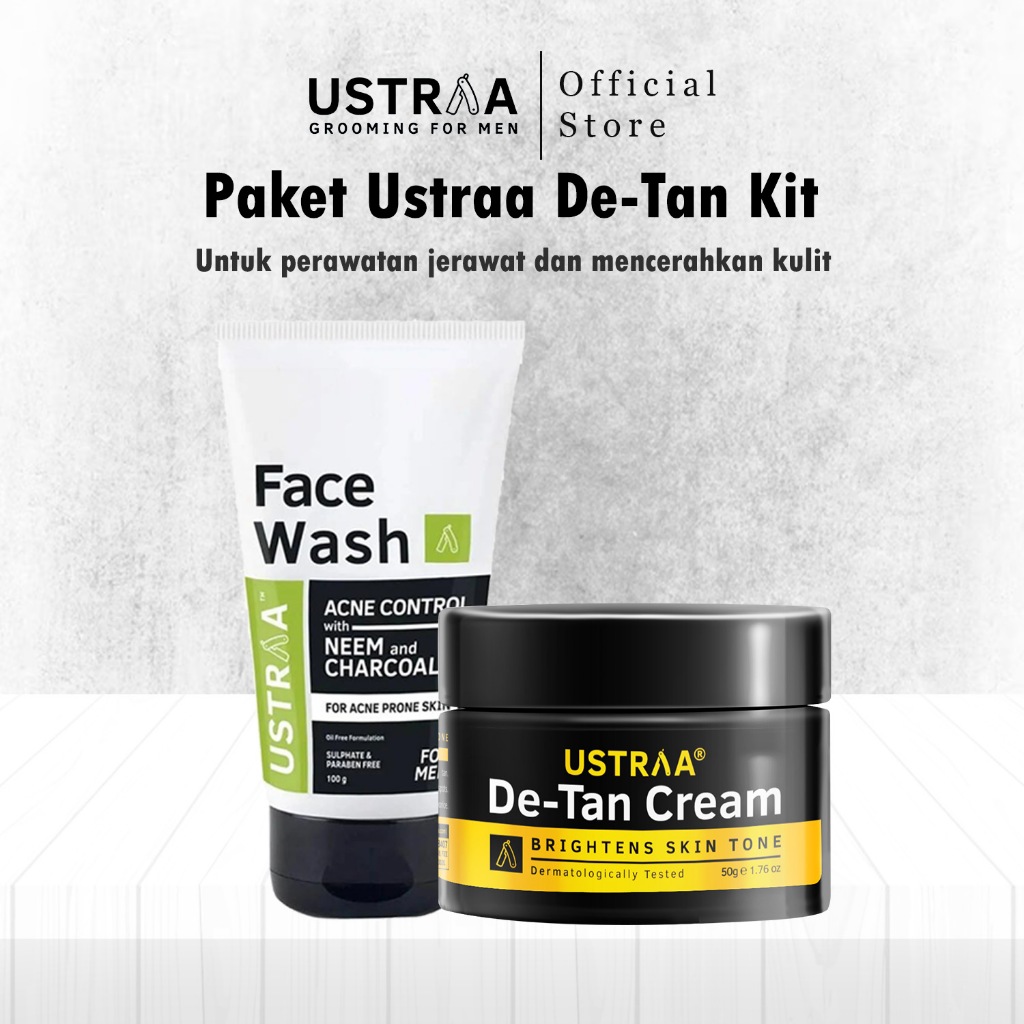 Ustraa Face Wash Neem 100gr & Ustraa De Tan Cream 50g