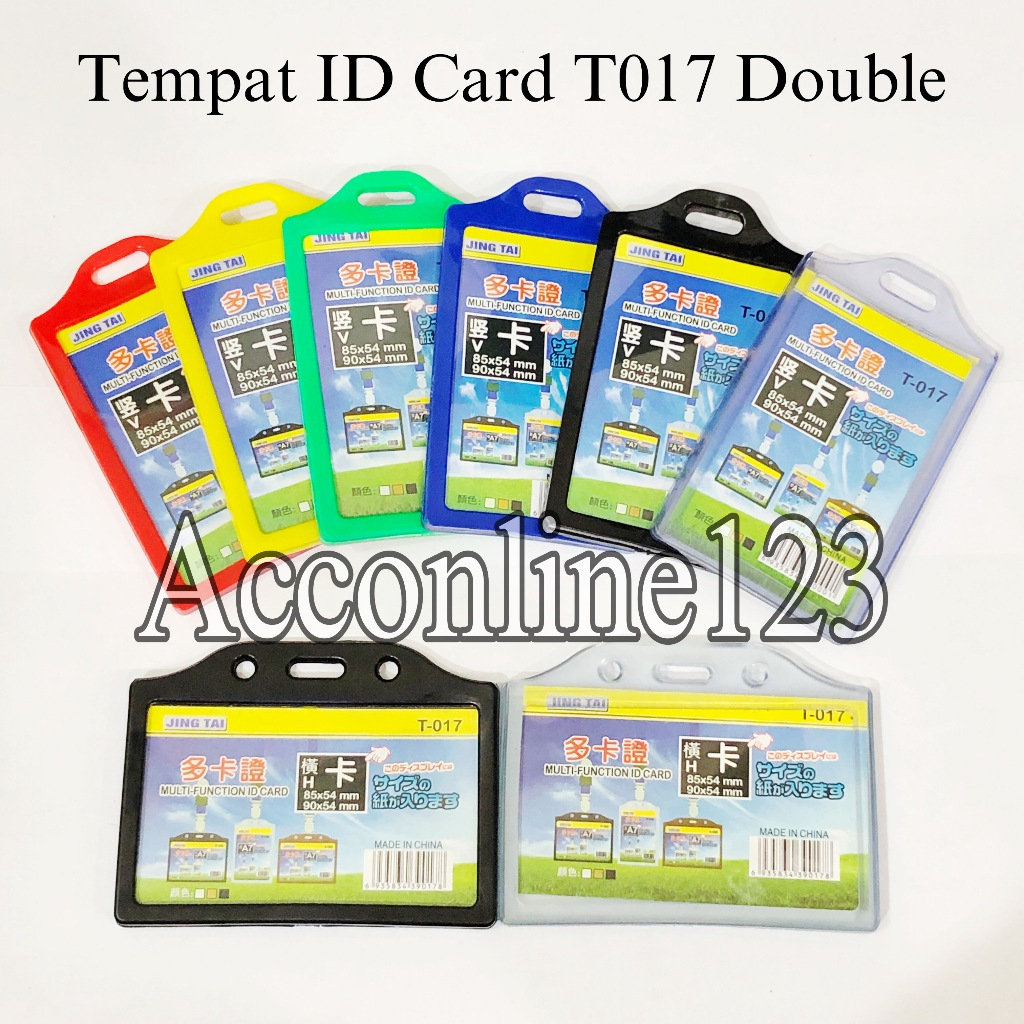 

Frame Casing Tempat ID Card Holder Double (T017) / Casing ID Card Holder / Name Tag (T017) Double