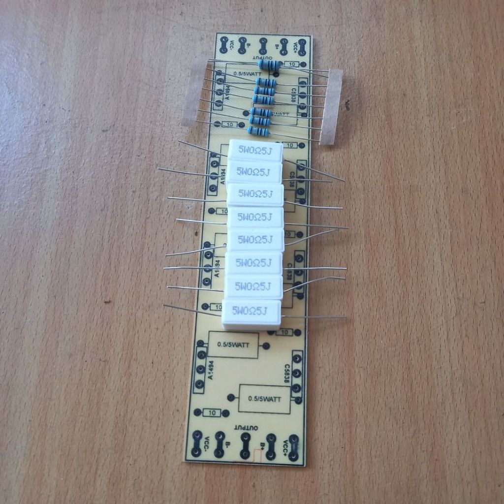 PCB sanken 4 set plus resistor taiwan kaki tembaga PCB tr sanken PCB semi fiber line sanken 4 pasang