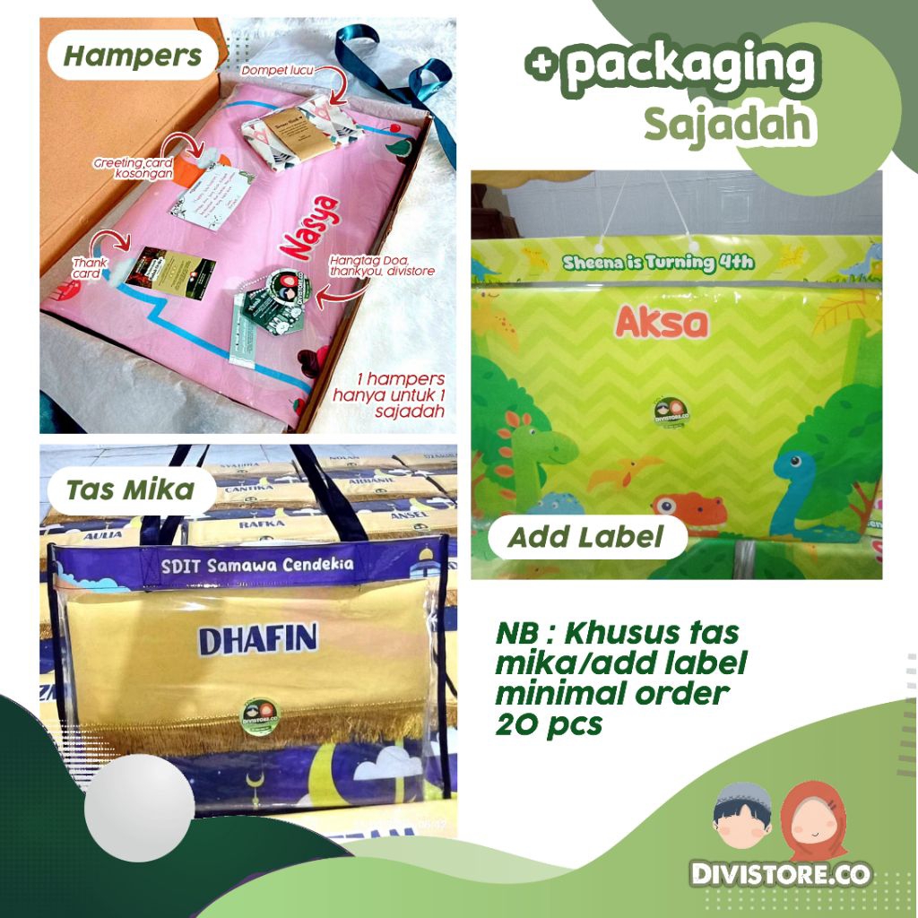 

Add Hampers/ Packaging Sajadah Custom Nama