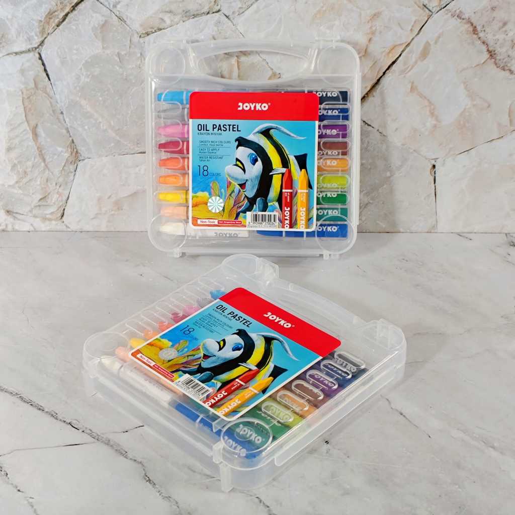 

SATU SET ( 18 WARNA ) Oil Pastel Crayon Joyko / Titi 18 Warna