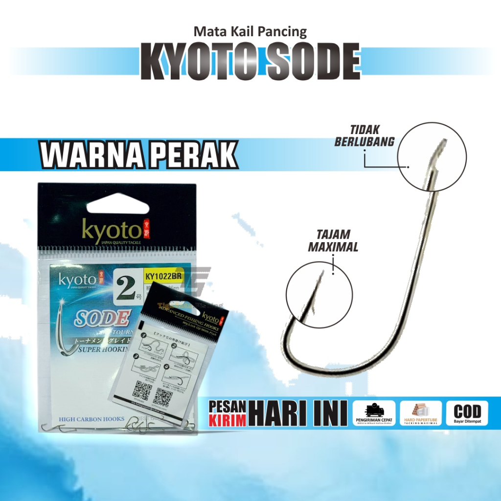 Mata Kail Pancing Kyoto Sode cocok untuk ikan kecil microfishing wader uceng Kail tanpa lubang