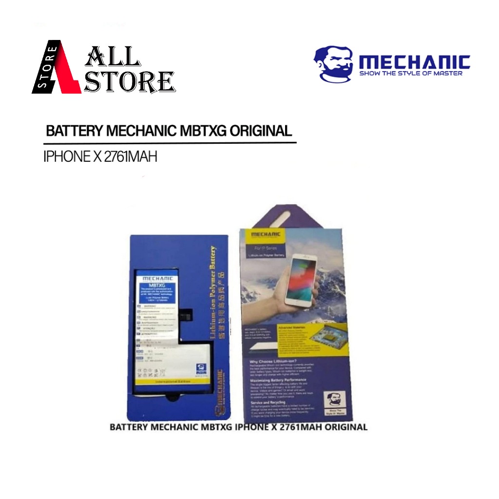 BATTERY MECHANIC MBTXG IPHONE X 2761MAH ORIGINAL