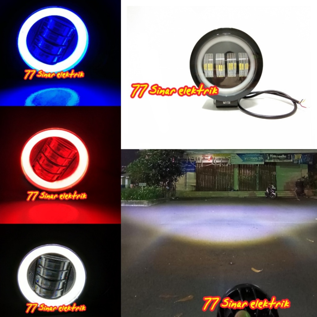 Lampu Tembak Sorot LED Cwl 4 Mata MYTH Lensa 6D Lampu Tembak Led 4 Mata