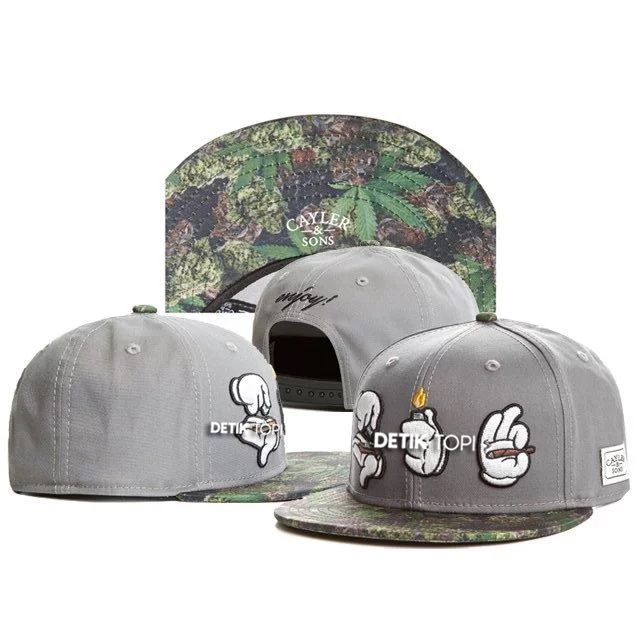 Topi Snapback Cayler & Sons Cayler Sons Grey Visor Flower Premium