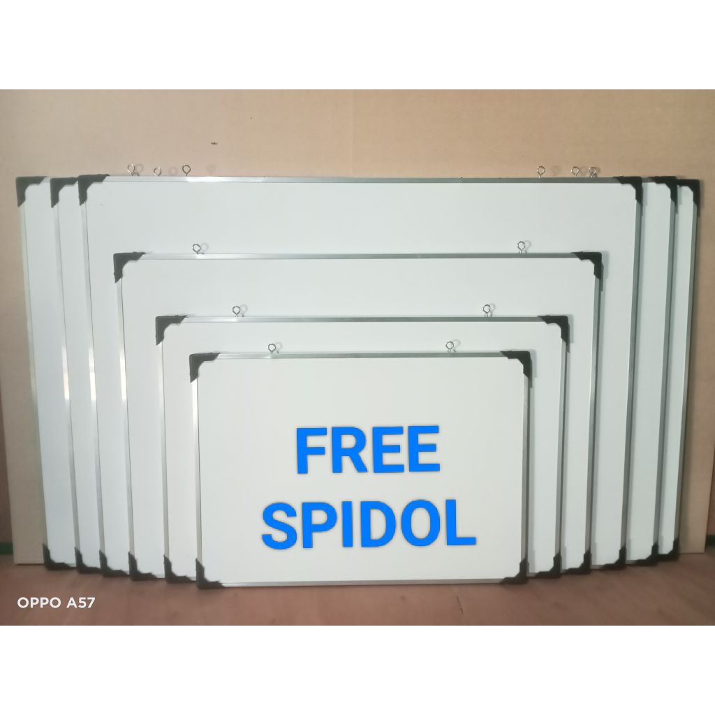 

papan tulis white board ukuran 35x50.40x60.50x70.60x80.60x90.60x100