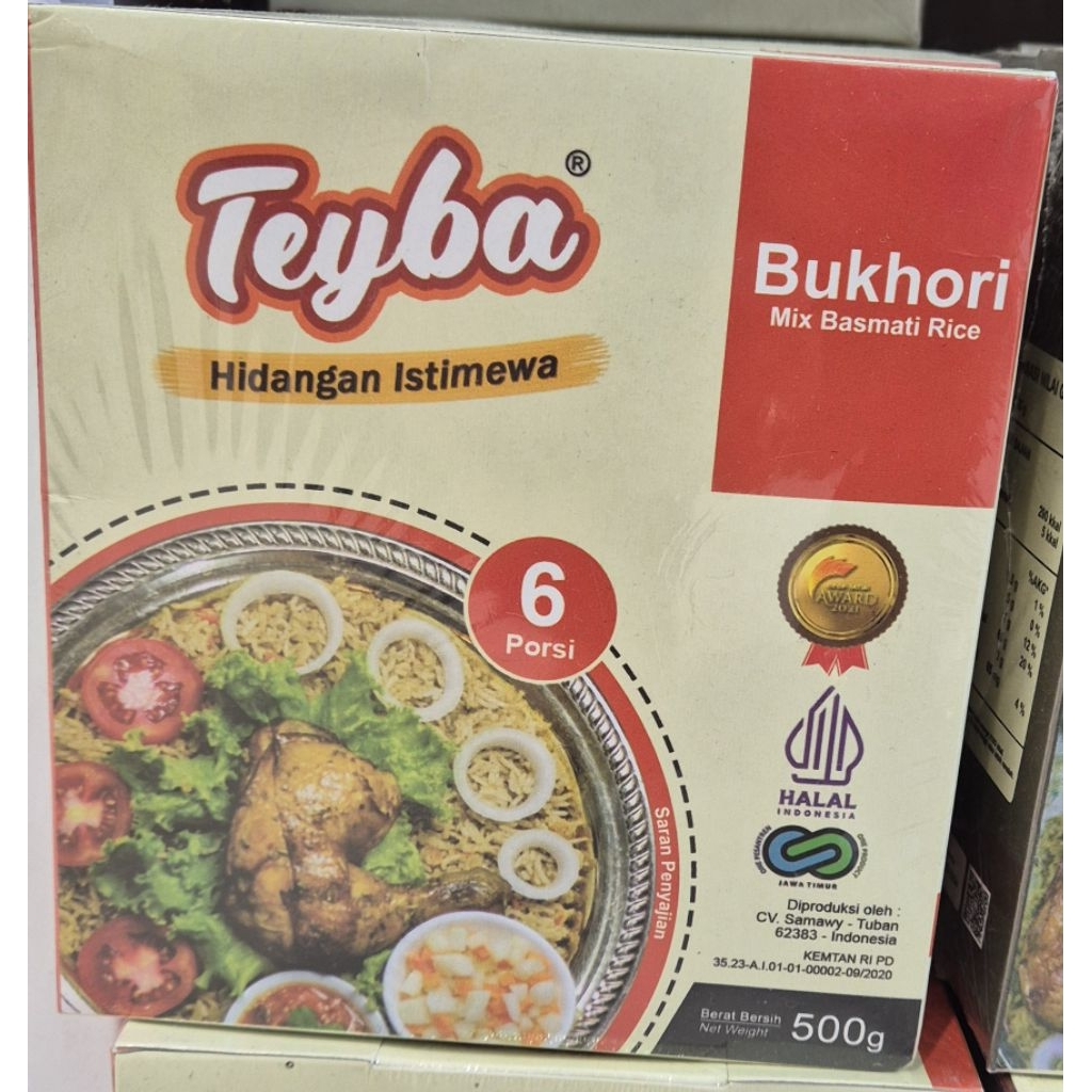 

Beras Premium Basmati Campur TEYBA Bukhori Mix Basmati Rice 500g - HK.