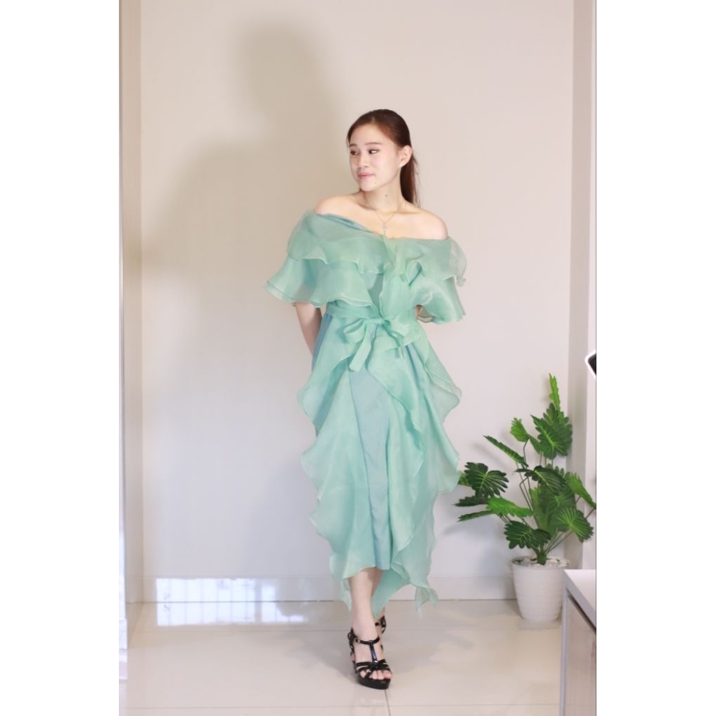 (SEWA/RENT) Sage Dress - Dress Pesta - Dress Prewedding