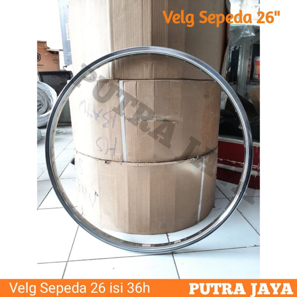 Velg Rims Sepeda 26 lubang 36hole MTB CTB cewe Dewasa Rim Pelek Besi Tebal Murah Grosir