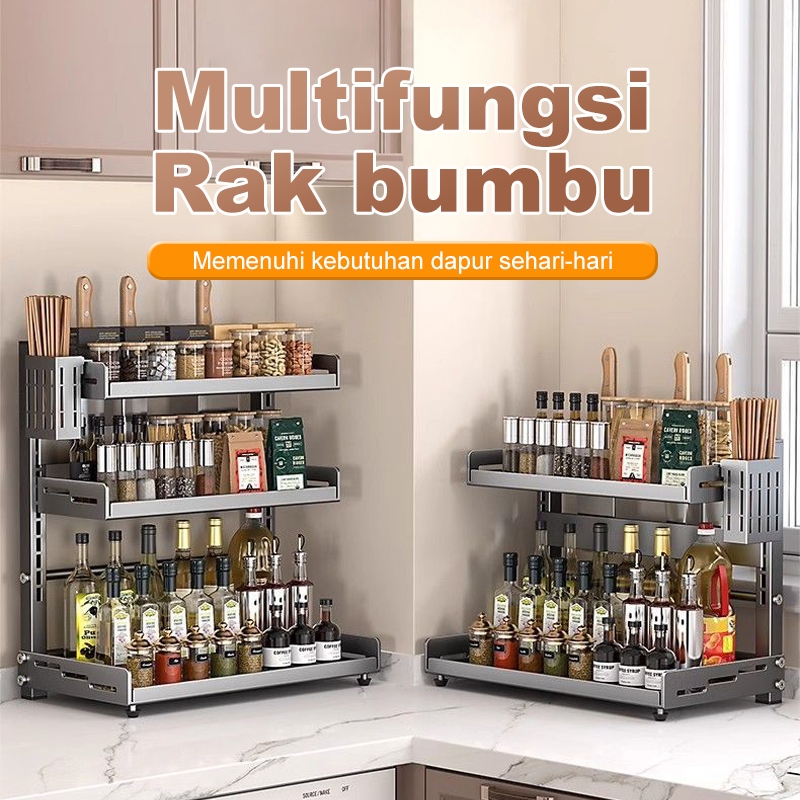 Rak Bumbu Dapur Rak Penyimpanan Dapur Rak Dapur 3 Susun 2 Susun Rak Botol Bumbu
