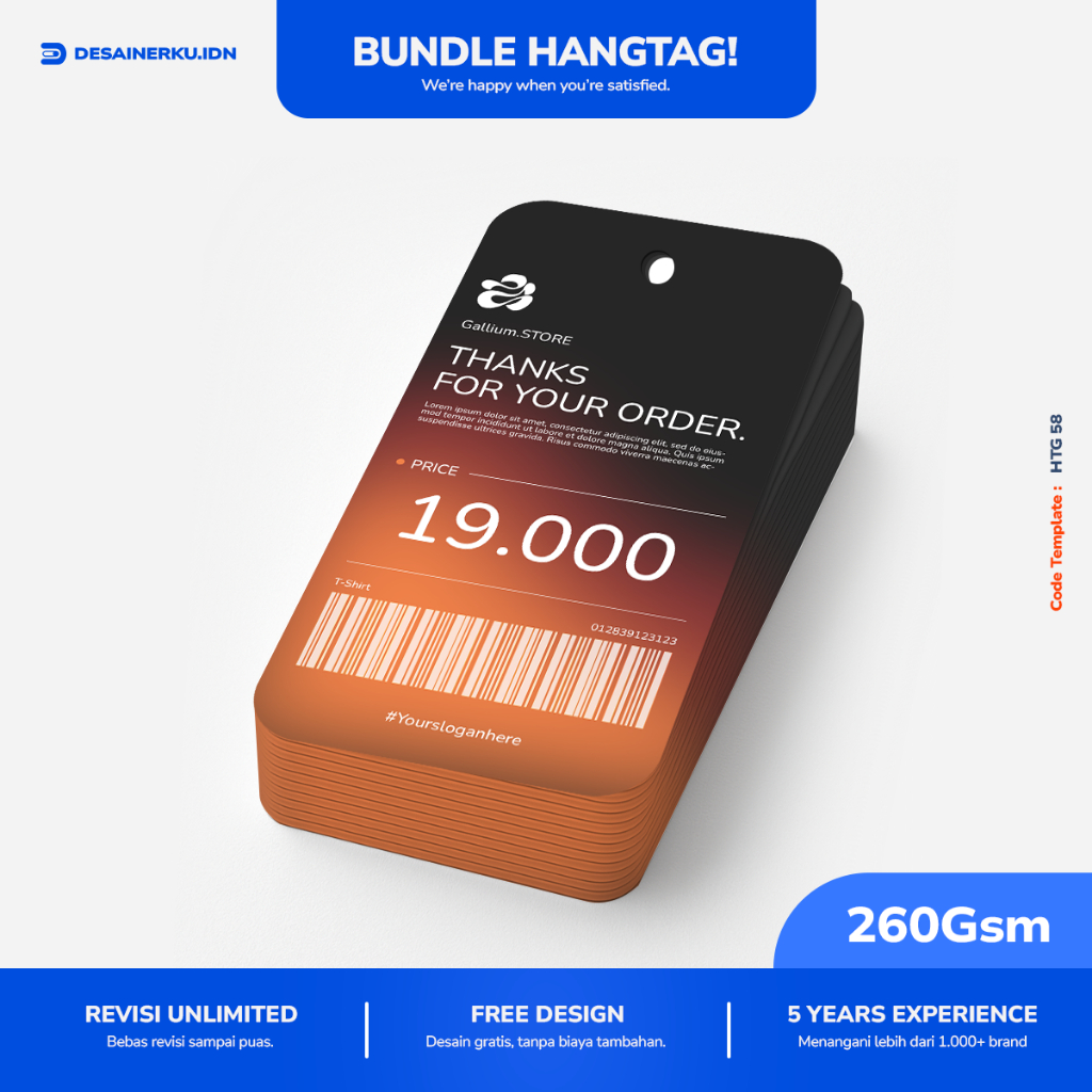 

PAKET Bundle Hangtag Baju Custom - Free Design & Cetak Label Tag Baju Desain Sendiri | Label Tag