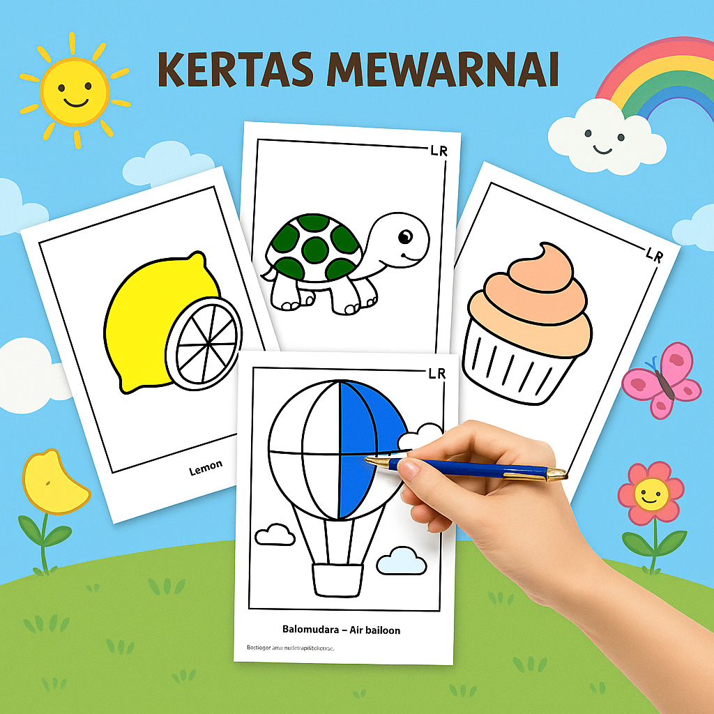 

Kertas Mewarnai Anak 20 Lembar Kertas Gambar A5 Aktivitas Mewarnai Anak Dengan 20 Tema Hewan Buah