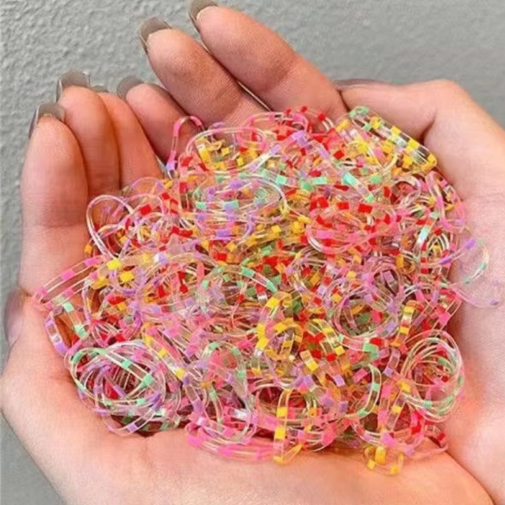 1000pcs ikat rambut elastis##ikat rambut karet