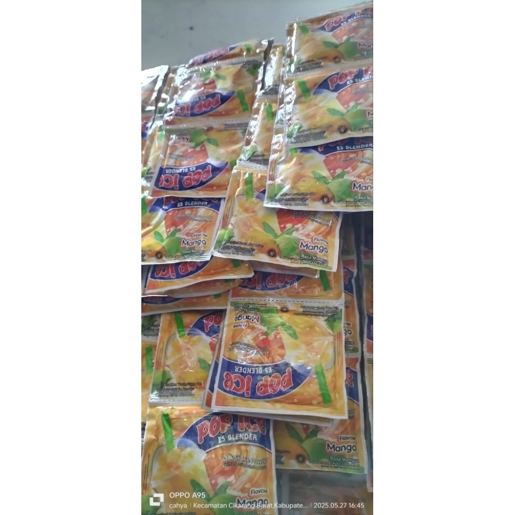 

pop ice mangga 1 renceng isi/10 saset