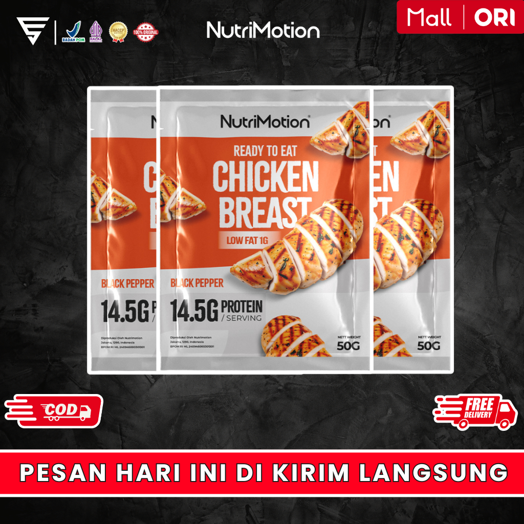 

NutriMotion Chicken Breast Dada Ayam Tinggi Protein Ready to Eat Rendah Lemak & Kalori (50g) 2