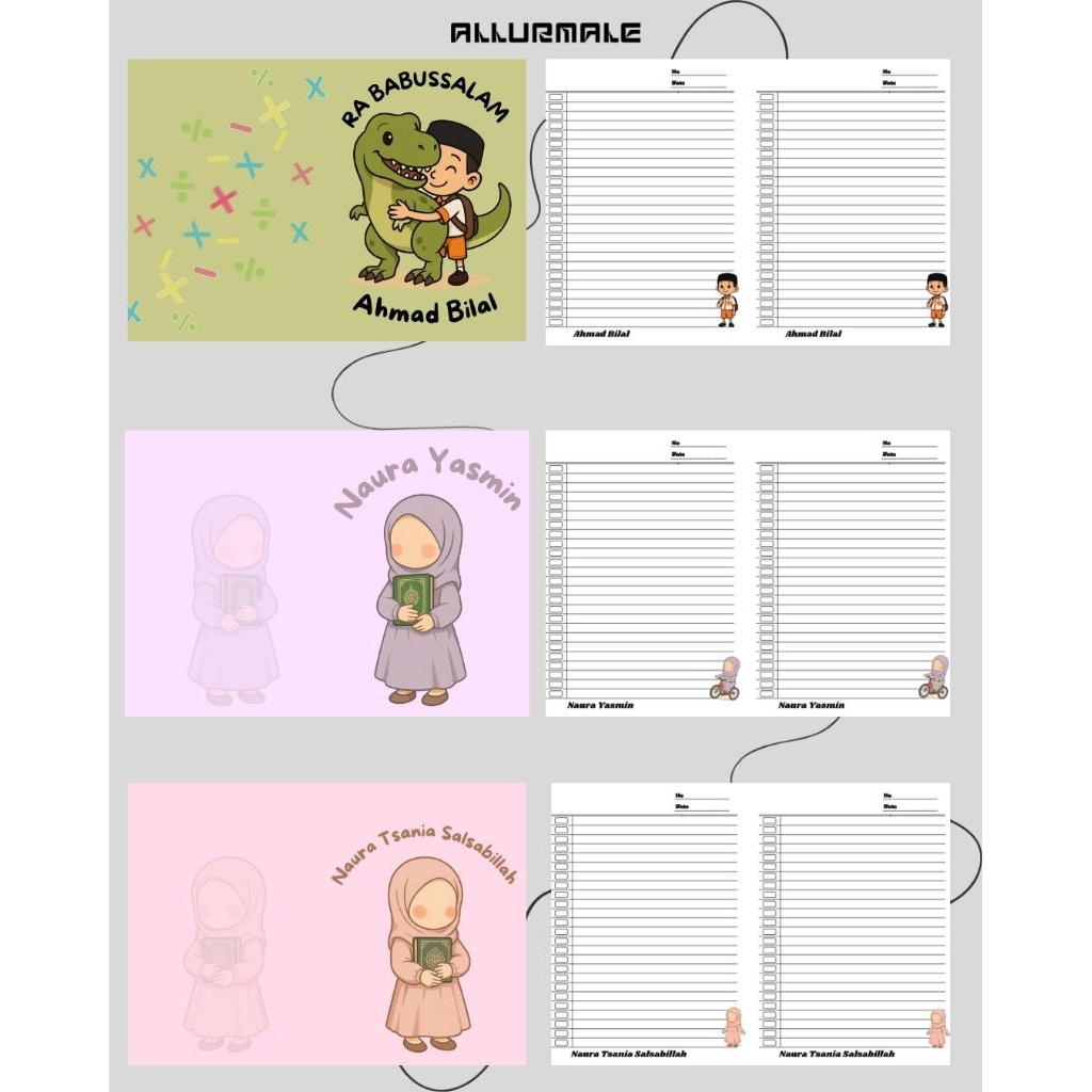 

custom cover dan isi buku tulis A5