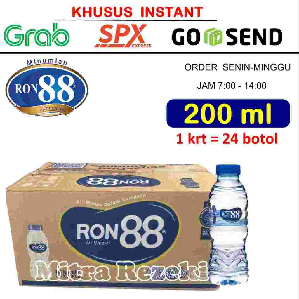 

RON88 240ml Botol 1 Dus=24pcs AIR MINUM MINERAL RON 88