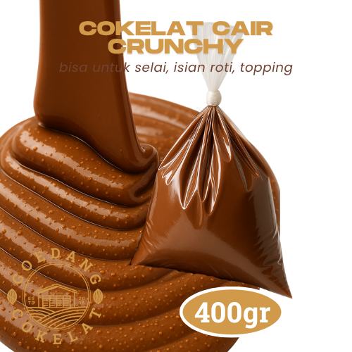 

Goedang Cokelat | Coklat CAIR CRUNCHY 400GR | Lembut manis dan lezat | cocok untuk toping & selai | coklat cair 1kg lumer filling untuk toping kiloan murah premium - selai coklat filling cair 1kg crunchy roti topping piscok selai