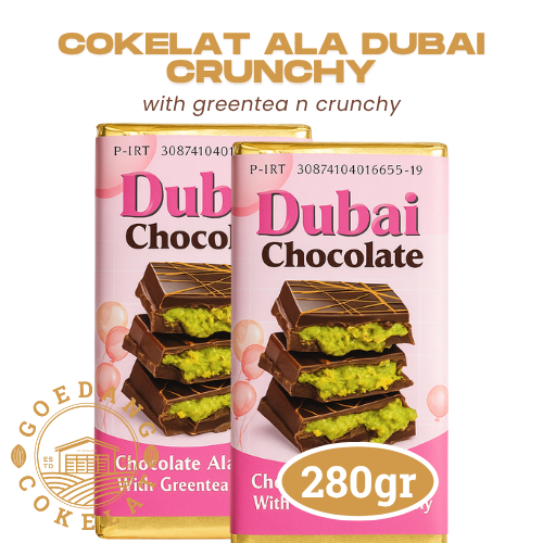 

Coklat ala Dubai 280gr | Coklat Dubai dengan isian Grentea dan Crunchy