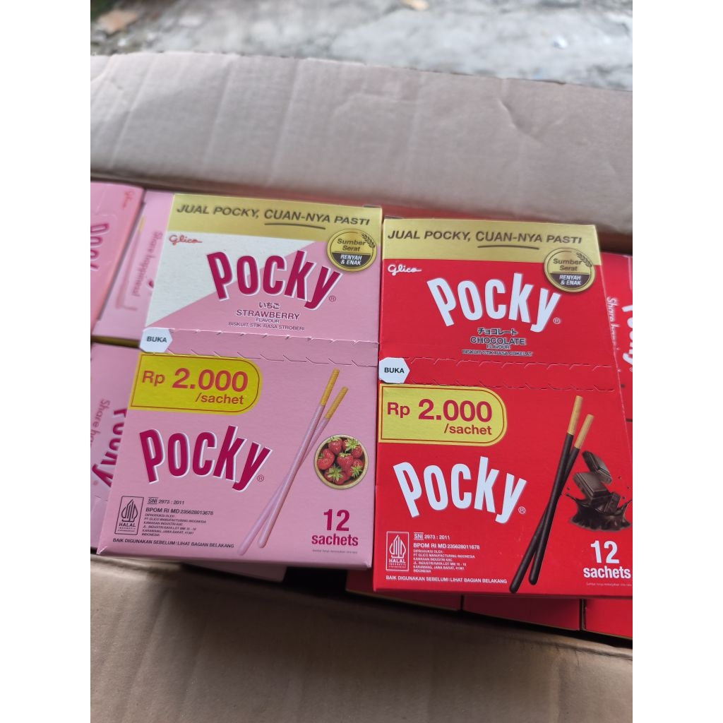 

Pocky Glico Box Kecil 2000 isi 12 sachet rasa Coklat dan Strawberry