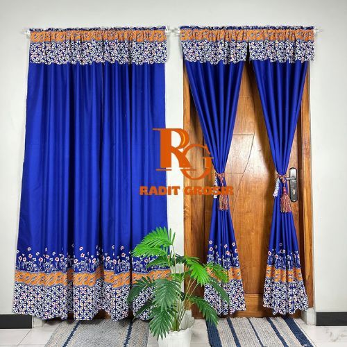Gorden Serut / Gorden Pintu Dan Jendela Serut Motif Terbaru / Gorden Pintu Serut Ukuran 100x200cm