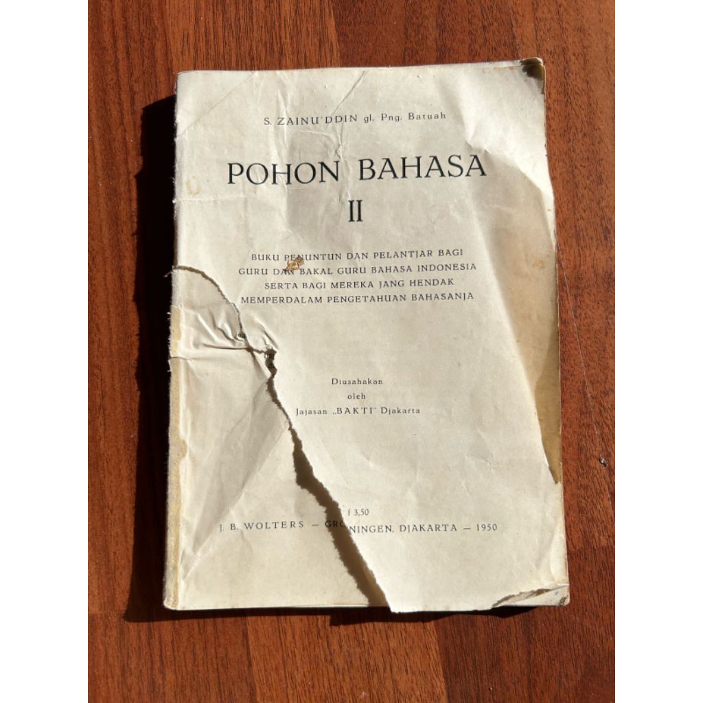 Buku POHON BAHASA II thn 1950