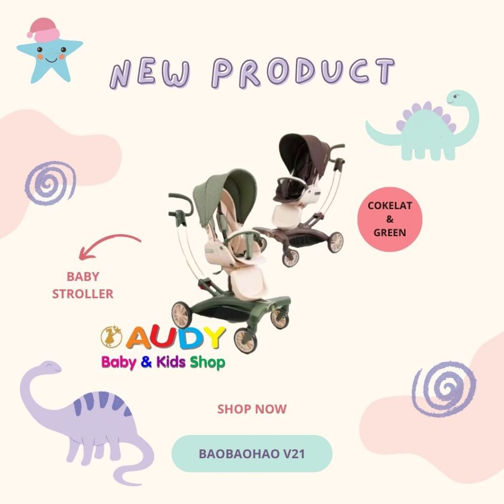 BABY STROLLER MAGIC MICRO TRIKE BAOBAOHAO V21 KERETA DORONG ANAK 360*