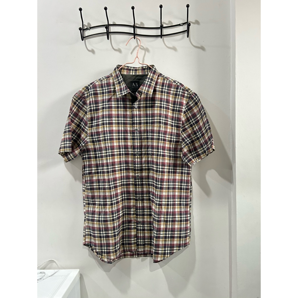 preloved atasan berkerah kotak pria armani