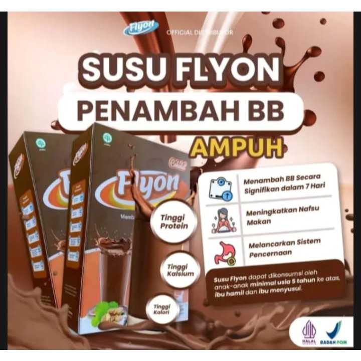 

Susu Flyon COKLAT Penggemuk Badan Dan Penambah Nafsu Makan Original Vitamin Penggemuk Badan Herbal