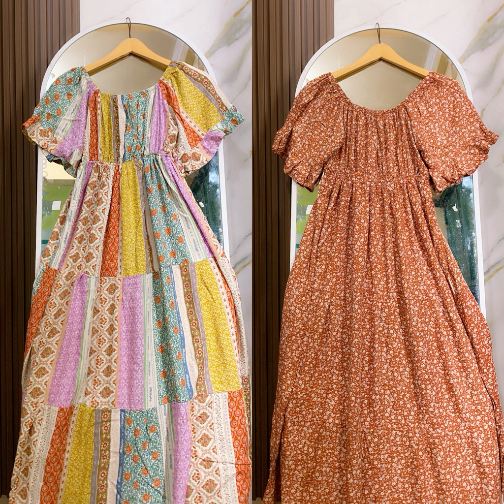 ALINA DRESS | daster jumbo LD 120cm kerut dada