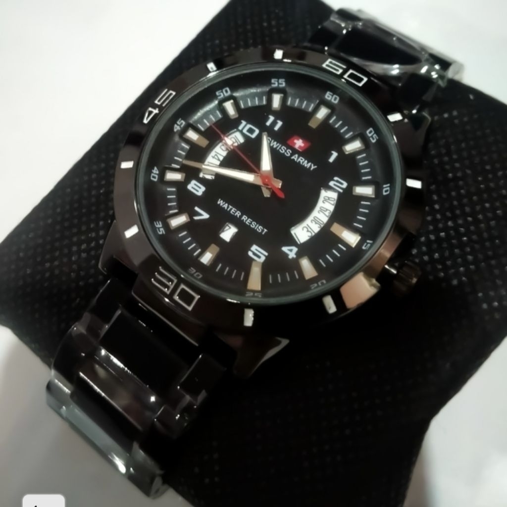 TERLARIS Jam tangan Pria Anti Air  Oxford Swiss Time Army Tali Rantai